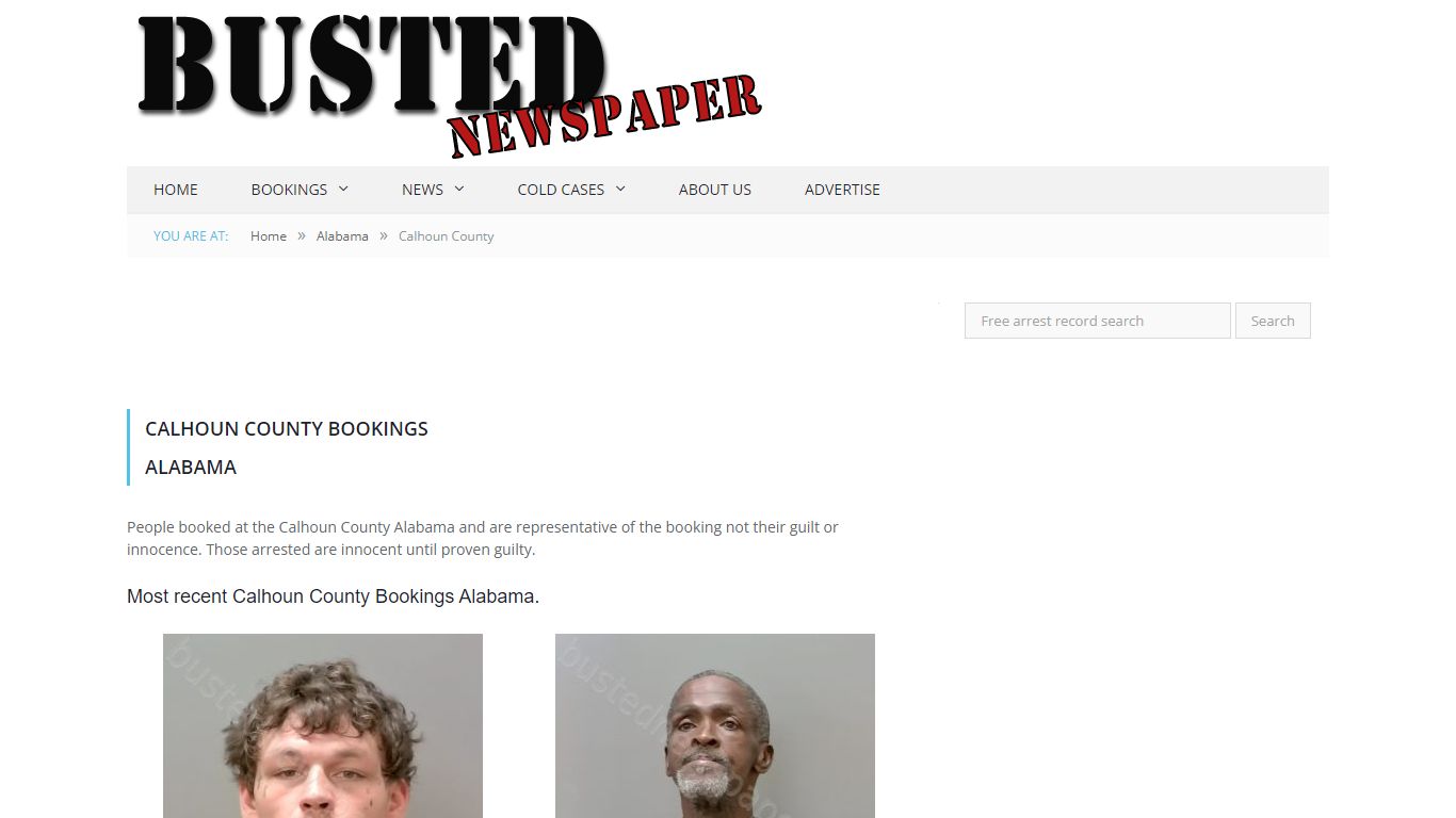 Calhoun County, AL Mugshots - BUSTEDNEWSPAPER.COM